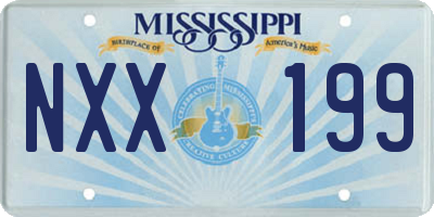 MS license plate NXX199