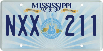 MS license plate NXX211