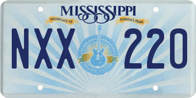 MS license plate NXX220