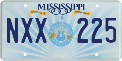 MS license plate NXX225