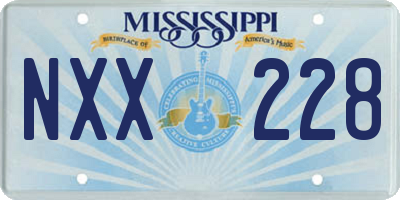 MS license plate NXX228