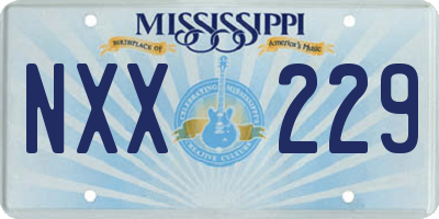 MS license plate NXX229