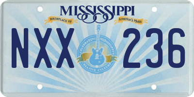 MS license plate NXX236