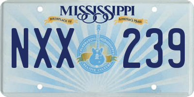 MS license plate NXX239