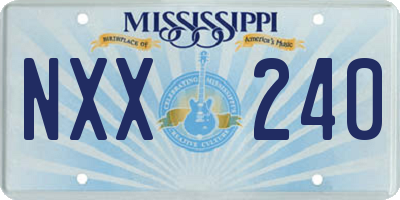 MS license plate NXX240