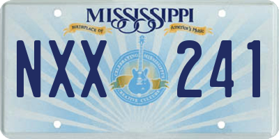 MS license plate NXX241