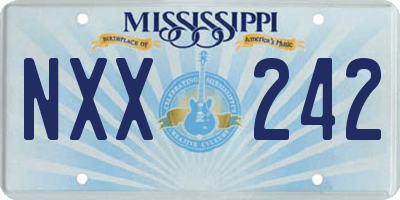 MS license plate NXX242