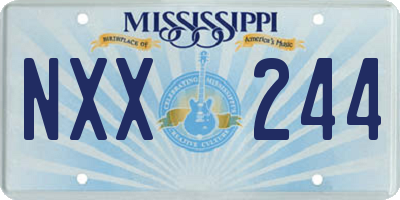 MS license plate NXX244