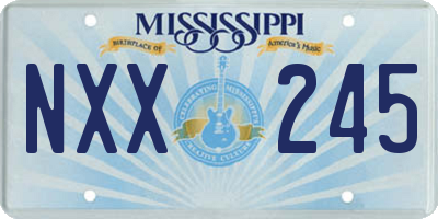 MS license plate NXX245