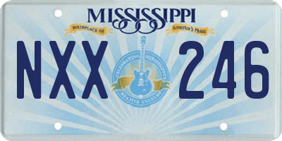 MS license plate NXX246
