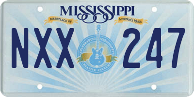 MS license plate NXX247