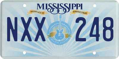 MS license plate NXX248
