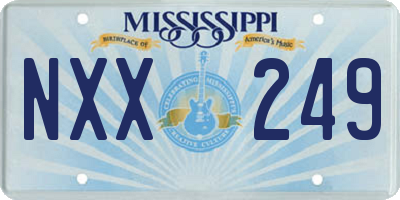 MS license plate NXX249