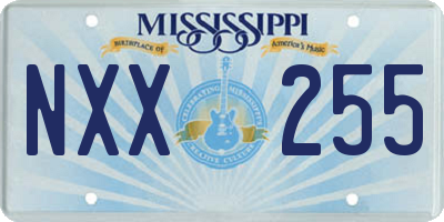 MS license plate NXX255