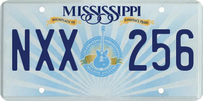 MS license plate NXX256
