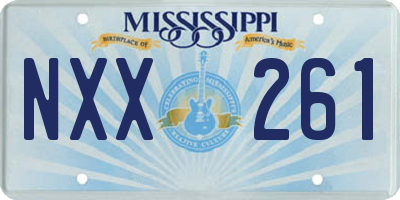 MS license plate NXX261