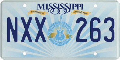 MS license plate NXX263