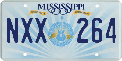 MS license plate NXX264