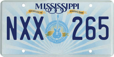 MS license plate NXX265