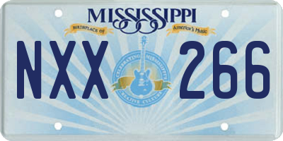 MS license plate NXX266