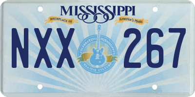 MS license plate NXX267