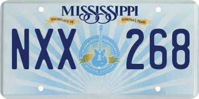 MS license plate NXX268