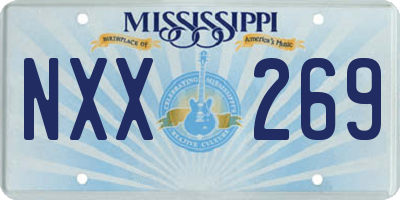 MS license plate NXX269