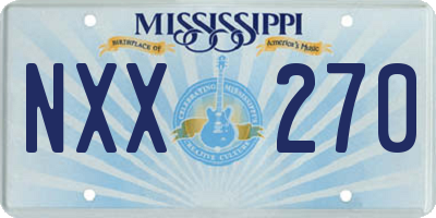 MS license plate NXX270