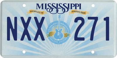 MS license plate NXX271