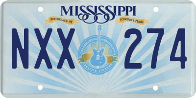 MS license plate NXX274