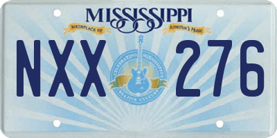 MS license plate NXX276