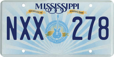 MS license plate NXX278