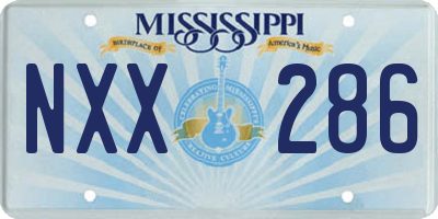 MS license plate NXX286