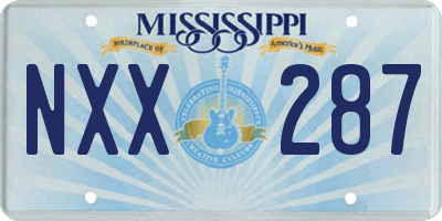 MS license plate NXX287
