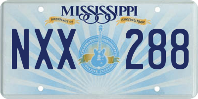 MS license plate NXX288