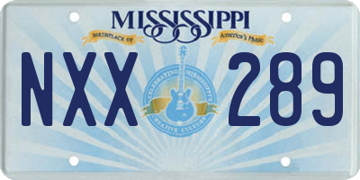 MS license plate NXX289