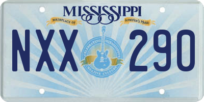 MS license plate NXX290