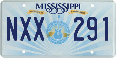 MS license plate NXX291