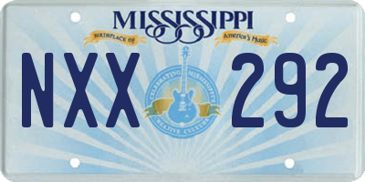 MS license plate NXX292