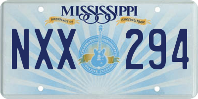 MS license plate NXX294