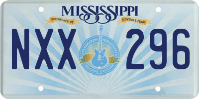 MS license plate NXX296