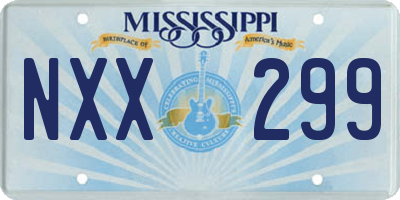 MS license plate NXX299