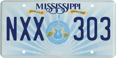 MS license plate NXX303