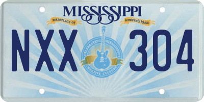 MS license plate NXX304