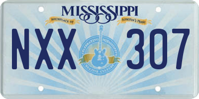 MS license plate NXX307