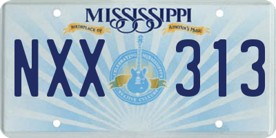 MS license plate NXX313