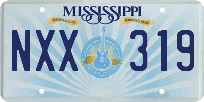 MS license plate NXX319