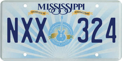 MS license plate NXX324