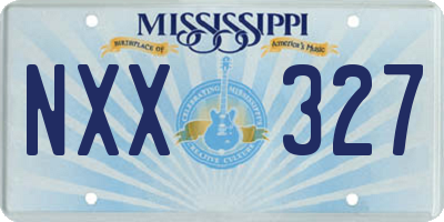 MS license plate NXX327