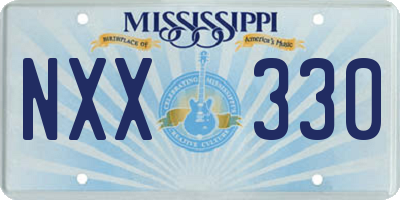 MS license plate NXX330